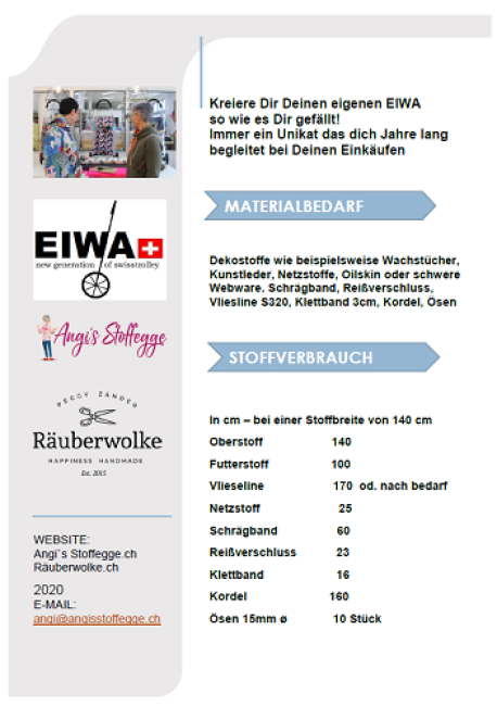 EIWA / Einkaufswagen / Papierschnittmuster